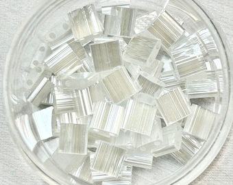 Crystal Silk Satin Miyuki Tila Beads TL2548 | DIY Bracelets| Glass Tila Bead |Two Hole Square Flat Glass Bead |Whole Tila 3 Grams