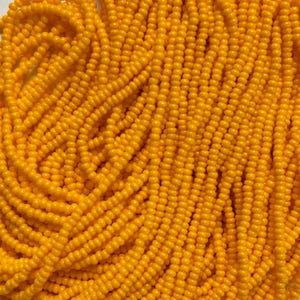 Size 11/0 | Lt Orange | #93110 | Preciosa Czech Glass Seed Beads | 6 String Hank | 2mm Rd Rocaille | DIY Jewelry Making | Loom