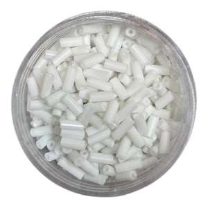 White 2/0 Bugle Bead Mix - DIY Jewelry