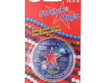 Stretch Magic .8mm Elastic Beading and Jewelry Cord Made in the USA Best, Strongest, Resistant and Flexible Stretch Cord