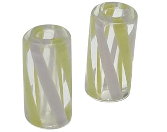 Mirage ~ Furnace Art Glass Beads 2pc 16mm Pair DIY Jewelry Making Earrings Bracelets Necklaces