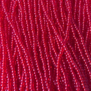 Size 11/0 | Lt Ruby | #90070 | Preciosa Czech Glass Seed Beads | 6 String Hank | 2mm Rd Rocaille | DIY Jewelry Making | Loom