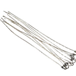 Headpins 3" Sterling Silver 10 pcs. 24 Gauge Style K Headpins