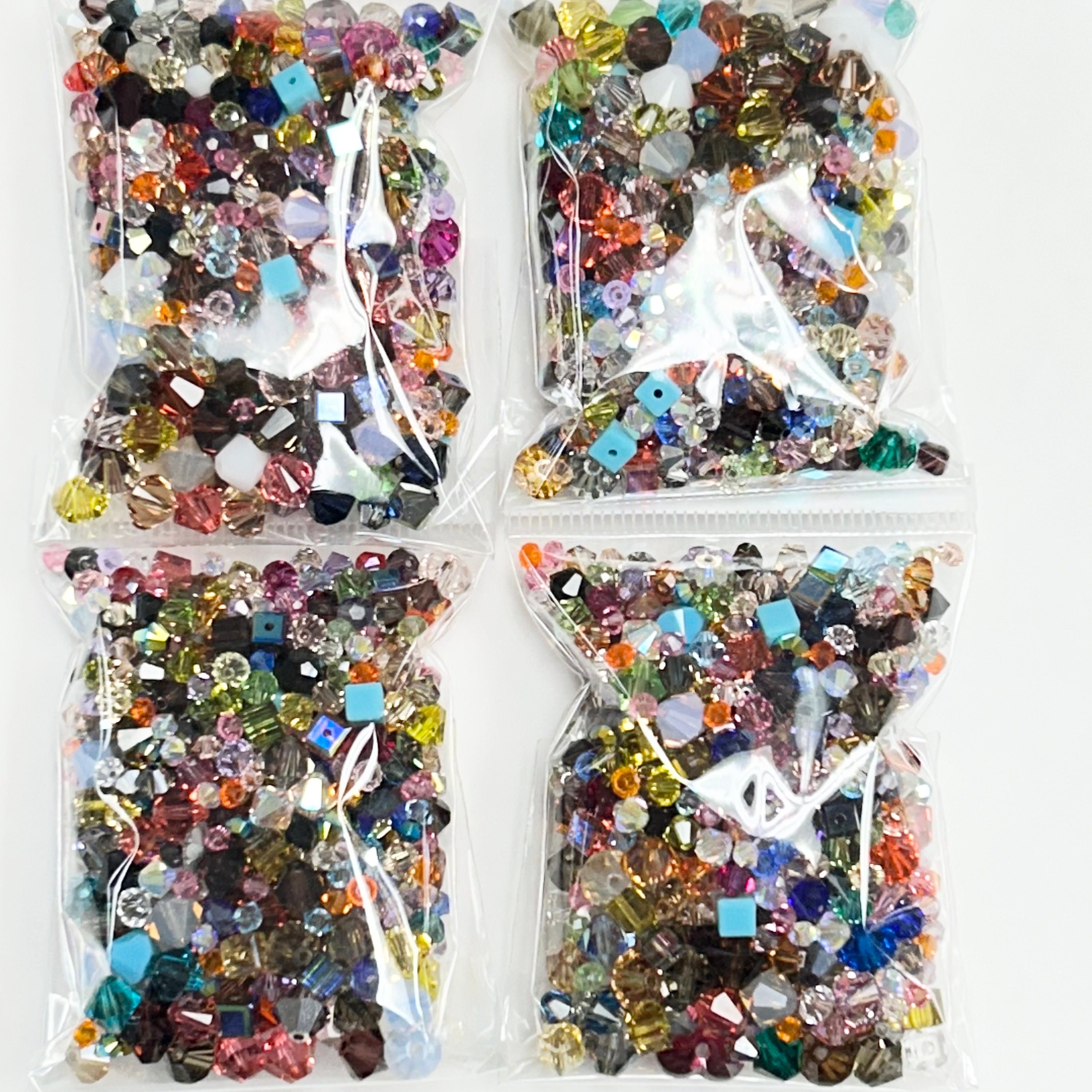 Over 500 Pcs Swarovski® Crystals Mix Mixed Colors, Mixed