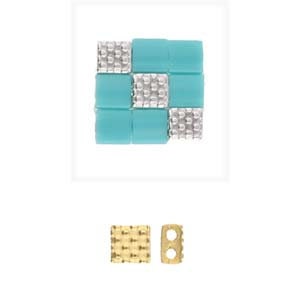 Findings Maras Tila Bead 24K Gold Plate Bag/4 DIY Jewelry Making, Finishing ends, adding to tilas designs bracelet making add clasp charms
