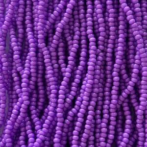 Size 11/0 | OP Dyed Violet | #16128 | Preciosa Czech Glass Seed Beads | 6 String Hank | 2mm Rd Rocaille | DIY Jewelry Making | Loom
