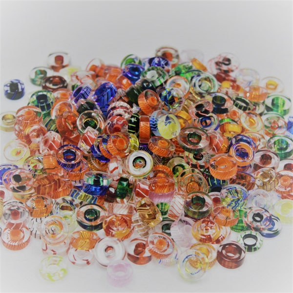 Slices Small Designer 22 - 26 Furnace Art Glass Slices Mixed  1/2 oz Great for DIY Jewelry Making Handblown Glass Beads | Made in the USA