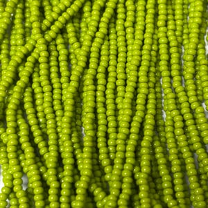 Size 11/0 | OP Olive | #53430 | Preciosa Czech Glass Seed Beads | 6 String Hank | 2mm Rd Rocaille | DIY Jewelry Making | Loom