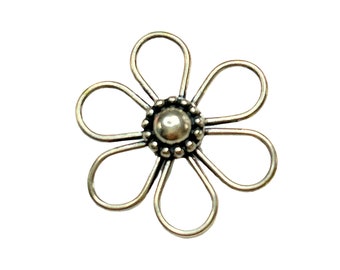 Connector Sterling Silver Connector 1 pc. 20mm "Daisy" Great for Earrings or as Connecting Links Jewelry Components