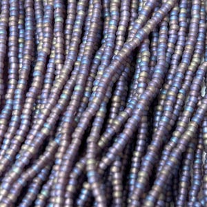 Size 11/0 | Amethyst Matte AB | #21060M | Preciosa Czech Glass Seed Beads | 6 String Hank | 2mm Rd Rocaille | DIY Jewelry Making | Loom