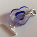 Artisan - Furnace Glass Sterling Silver Toggle "Blue Love Heart" T16