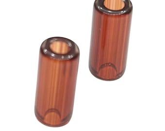 Carnelian Bay ~ Furnace Art Glass Beads 2pc 16mm Pair DIY Jewelry Making Earrings Bracelets Necklaces
