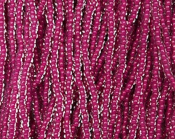 Size 11/0 | Terra Intensive Magenta | #08A26 | Preciosa Czech Glass Seed Beads | 6 String Hank | 2mm Rd Rocaille | DIY Jewelry Making | Loom