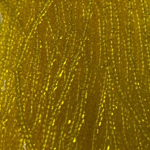 Size 11/0 | Yellow Transparent | #80010 | Preciosa Czech Glass Seed Beads | 6 String Hank | 2mm Rd Rocaille | DIY Jewelry Making | Loom