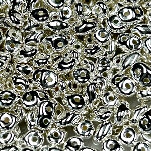 Superduo Fine Silver Plate | 5 grams Approx 65 | 2 Hole Glass Beads 2.5X6mm | DIY Jewelry Making Great Multi 2 Hole Bracelet Earring