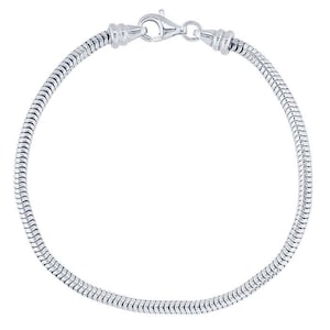 May include: A silver snake chain bracelet with a lobster clasp.