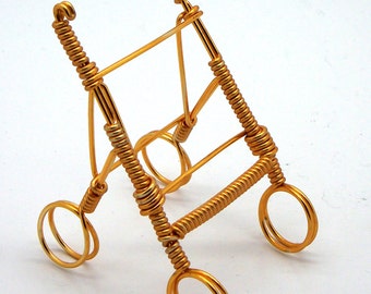 Hand Made Wire Pram Childrens Buggy