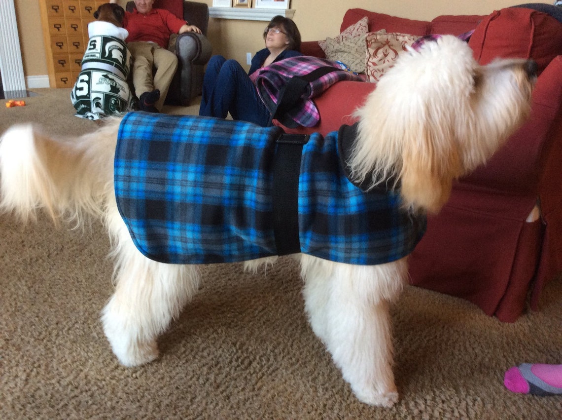 Dog Coat for Larger Dogs Made in Several Colors and Patterns Etsy