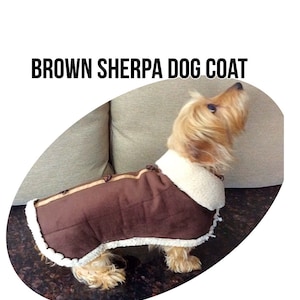 Suede and sherpa dog coat