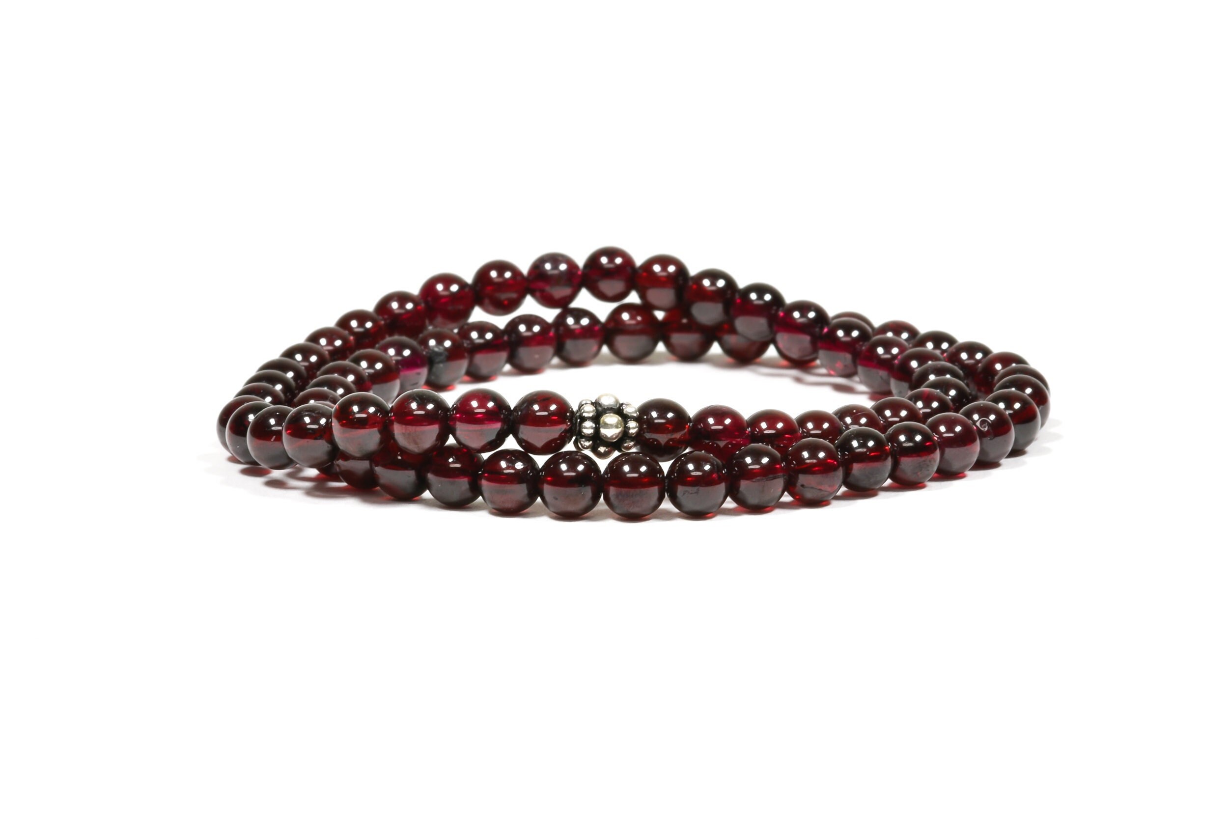 ★MISSOMA★ REVERSIBLE BEADED RED GARNET GEMSTONE BRACELET Reversible Beaded Red Garnet Chain Bracelet | 18ct Gold