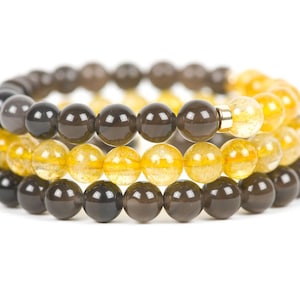 Golden Rutilated Quartz Bracelet, Genuine Gemstone Bracelet, Handmade Jewelry