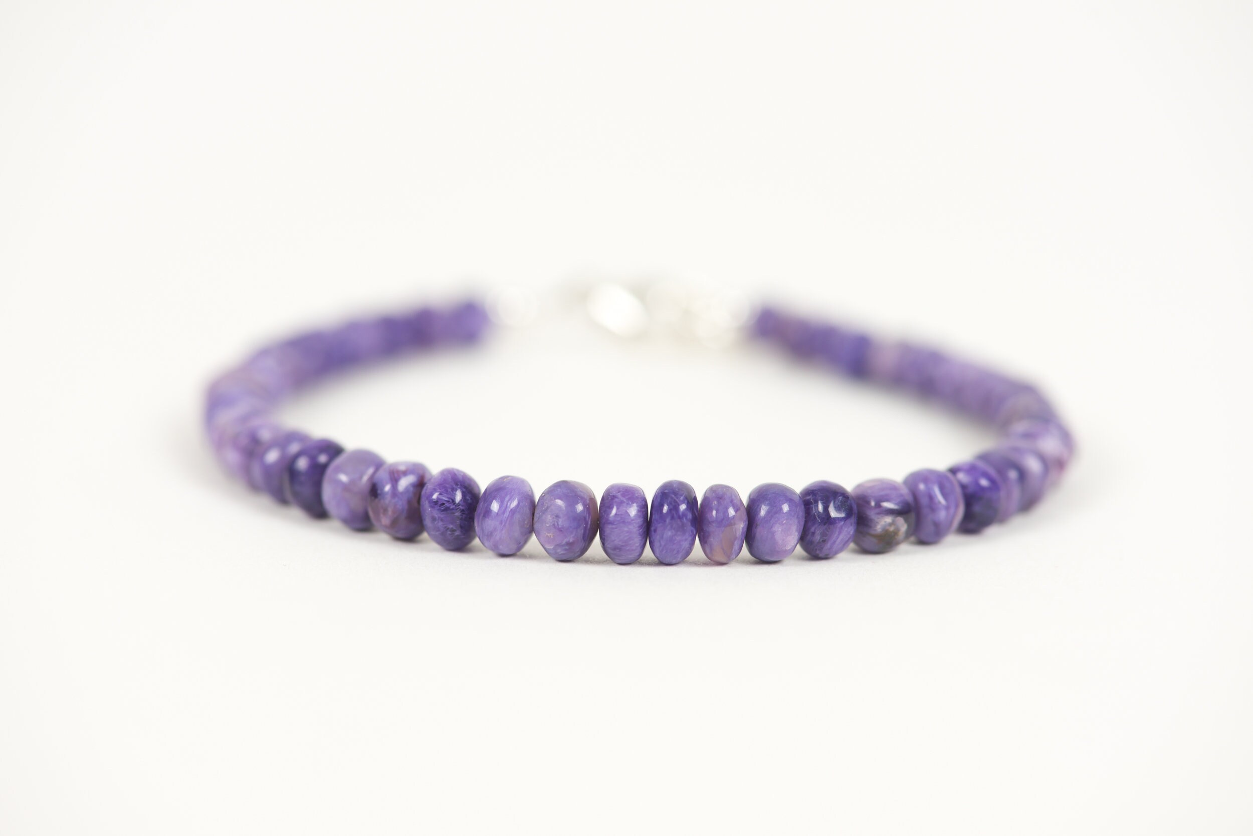 Charoite Armband Natural Purple Gemstone Armband Etsy