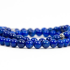 Lapis Lazuli Armband, Heilstein Armband, Kobalt Blau Edelstein Armband, 6mm Lapis Lazuli Perlen