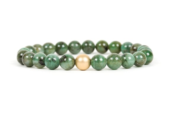 Emerald Bracelet, May Birthstone Gemstone Handmade Jewelry, unique-gift-for-wife, chakra bracelet - Handmade Gemstone Jewelry