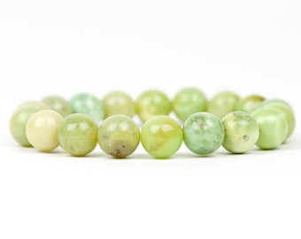 Australisches Chrysoprase Gemstone Armband, handgefertigter Edelsteinschmuck, 10mm Chrysoprase-Perlen