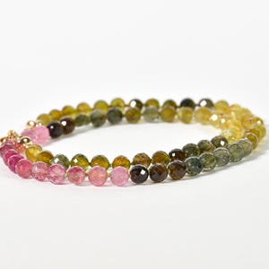 AAA Multi Tourmaline Necklace, Hand Knotted Tourmaline Necklace, Silk Tourmaline Necklace