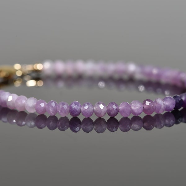 Sugilite Bracelet, Delicate Bracelet made with High Quality 4mm Beads, Dainty Bracelet