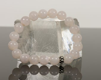 Pink Calcite Bracelet, AAA Grade Light Pink Calcite Natural Gemstone Bracelet,  10MM Calcite Bracelet