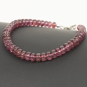 Garnet Rhodolite Bracelet, Genuine Garnet Delicate Bracelet, January Birthstone Bracelet