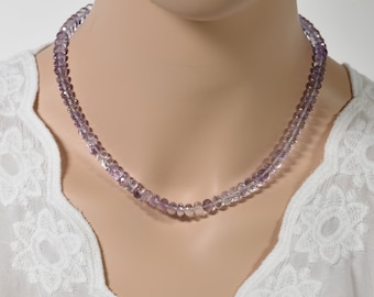 AAA Pink Amethyst Necklace, Natural High Quality Amethyst Necklace, February Birthstone