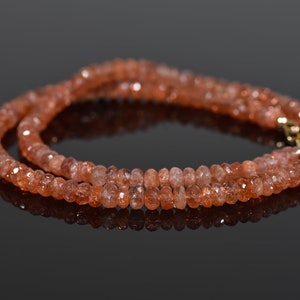 Sunstone Necklace, Natural High Quality Sunstone, Handmade Gemstone Jewelry