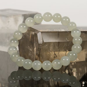 8mm Green Calcite Bracelet, AAA Grade Light Green Calcite Natural Gemstone Bracelet, Stacking Bracelet Healing Gemstone Jewelry