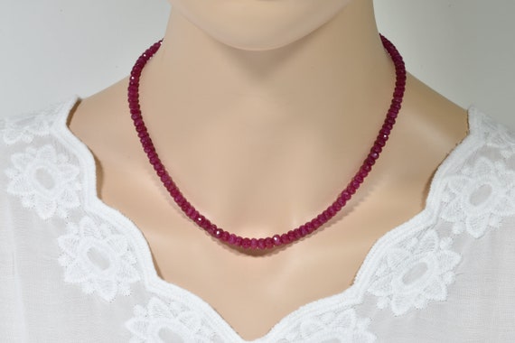 Pink clearance ruby necklace