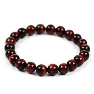 Red Tiger's Eye Bracelet Healing Gemstone Chakra - Etsy