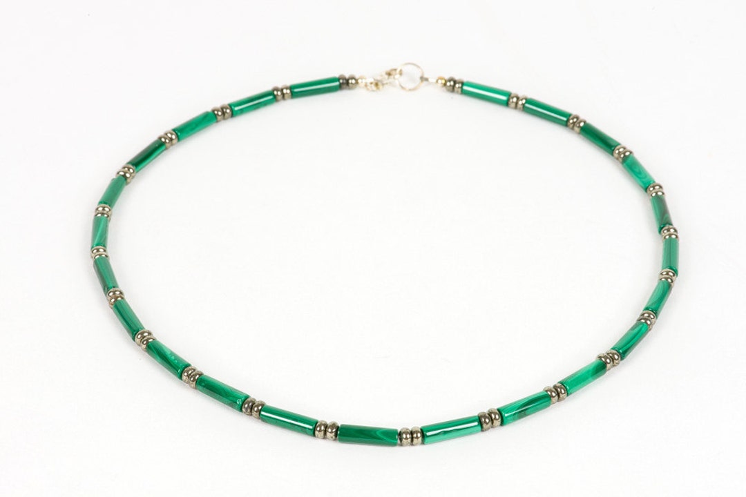 Malachite Necklace for Men, Protection Necklace, Unisex Genuine ...