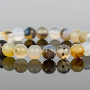 Montana Agate Bracelet, Matte Stretch Bracelet, Women&#39;s Fashion Gemstone Bracelet, 8mm Matte Gemstone Beads