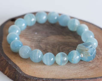 COYUN Bracciale da Calcio Regali,Bracciale Calcio 3D Pietra Naturale Occhio di Tigre Blu,Idee Regalo Ragazzo 5 6 7 8 9 10 11 12 Anni Regalo di Compleanno per Ragazzi, Figlio, Nipote e Fratello