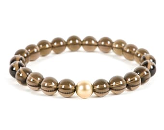Smoky Quartz Bracelet, Gemstone Handmade Jewelry, unique-gift-for-wife