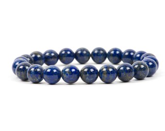 Lapis Lazuli Bracelet, Genuine Blue Gemstone Bracelet, Handmade Gemstone Jewelry