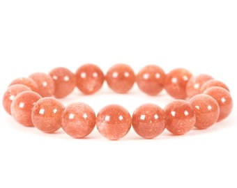 Sunstone Bracelet, AAA Grade Sunstone 10mm Beads Natural Gemstone Bracelet, Stacking Bracelet Healing, Handmade Gemstone Jewelry