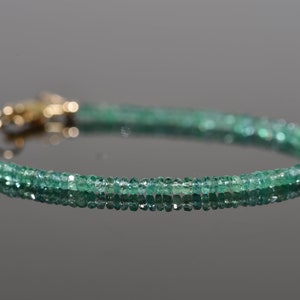 AAA Zambian Emerald Bracelet, Delicate Bracelet made with High Quality Emerald, Dainty Bracelet