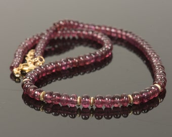 Granat Rhodolite Halskette, Pyrop Almandin Granat Natürliche Edelsteine,