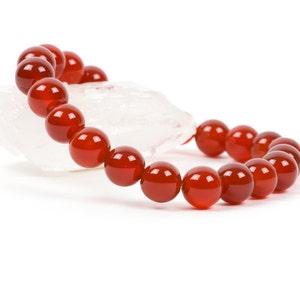 Carnelian Bracelet, Dark Red Genuine Gemstone Bracelet, Handmade Gemstone Jewelry image 3
