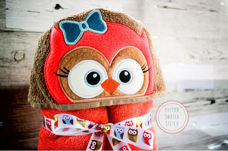 Owl Girl Hooded Towel
