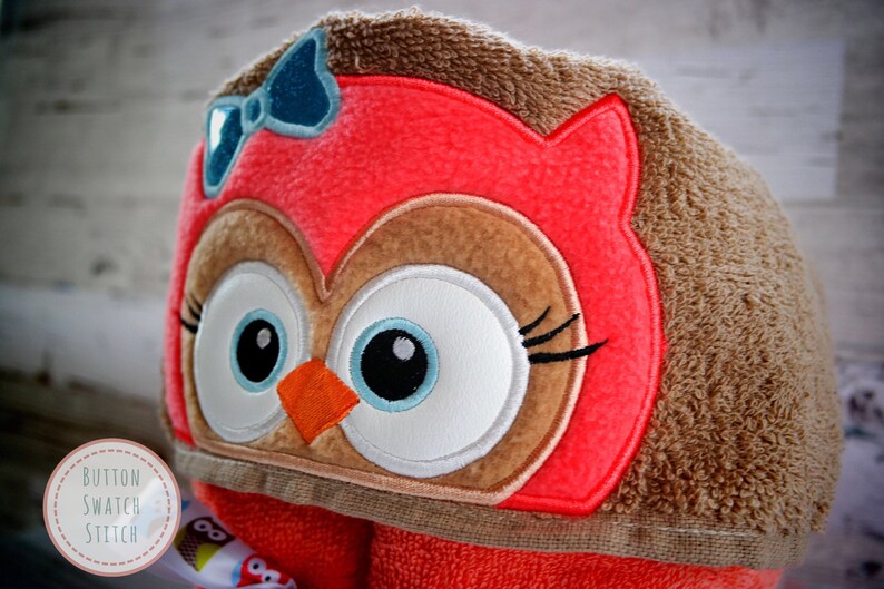 Owl Girl Hooded Towel