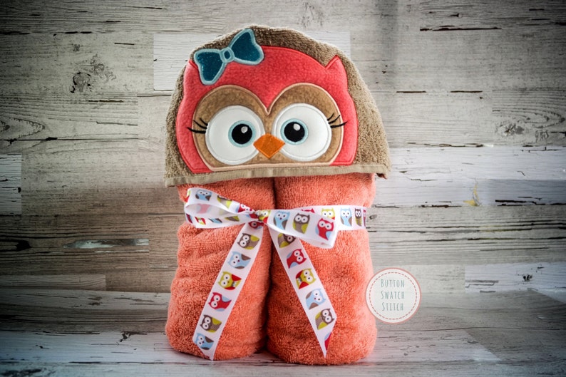 Owl Girl Hooded Towel